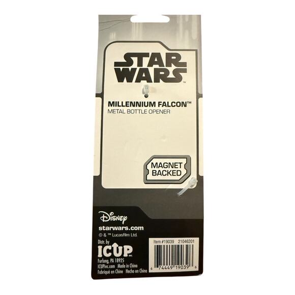 New Star Wars Milennium Falcon Metal Bottle Opener Magnet Backed - Picture 2 of 2